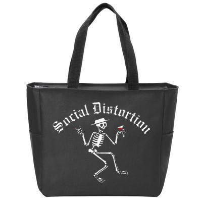 Social Distortion Skelly Zip Tote Bag