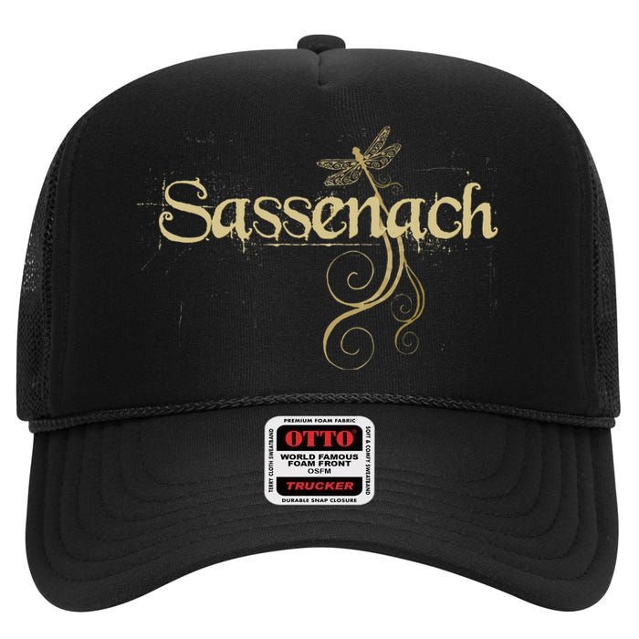 Sassenach Dragonfly Scottish Gift Retro High Crown Mesh Back Trucker Hat