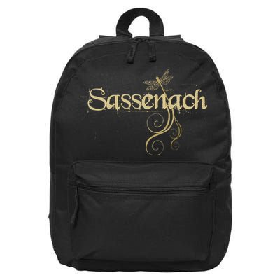 Sassenach Dragonfly Scottish Gift Retro 16 in Basic Backpack