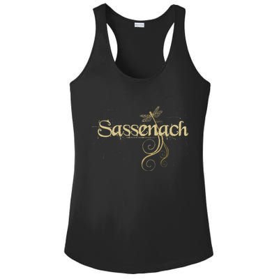 Sassenach Dragonfly Scottish Gift Retro Ladies PosiCharge Competitor Racerback Tank