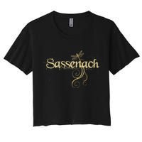 Sassenach Dragonfly Scottish Gift Retro Women's Crop Top Tee