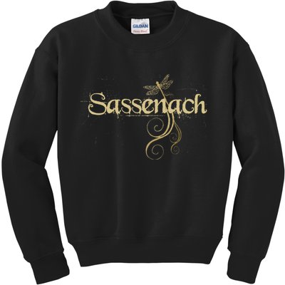 Sassenach Dragonfly Scottish Gift Retro Kids Sweatshirt