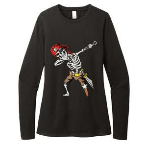 Spooky Dabbing Skeleton Pirate Halloween Costume Womens CVC Long Sleeve Shirt