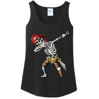 Spooky Dabbing Skeleton Pirate Halloween Costume Ladies Essential Tank