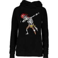 Spooky Dabbing Skeleton Pirate Halloween Costume Womens Funnel Neck Pullover Hood