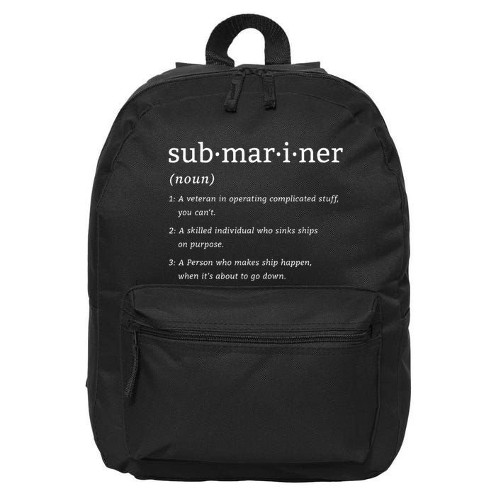 Submariner Definition Submersible Nuclearpowered Submarine 16 in Basic Backpack