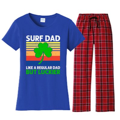 Surf Dad Surfer Daddy Surfing Papa Surfboarding Fathers Day Great Gift Women's Flannel Pajama Set