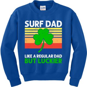 Surf Dad Surfer Daddy Surfing Papa Surfboarding Fathers Day Great Gift Kids Sweatshirt