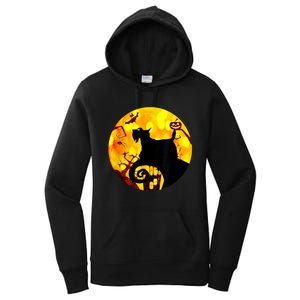 Scottie Dog Scary And Moon Funny Halloween Adults Costumes Women's Pullover Hoodie