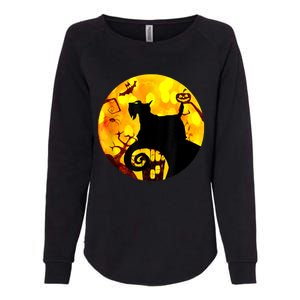 Scottie Dog Scary And Moon Funny Halloween Adults Costumes Womens California Wash Sweatshirt