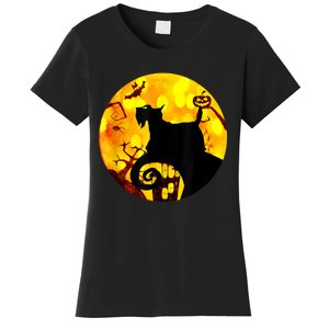 Scottie Dog Scary And Moon Funny Halloween Adults Costumes Women's T-Shirt