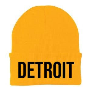 Simple Detroit Knit Cap Winter Beanie