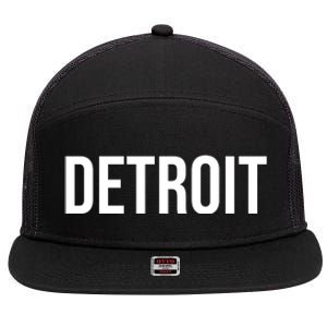 Simple Detroit 7 Panel Mesh Trucker Snapback Hat