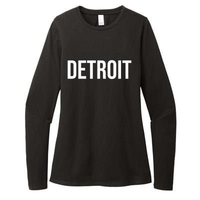 Simple Detroit Womens CVC Long Sleeve Shirt