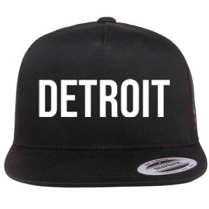 Simple Detroit Flat Bill Trucker Hat