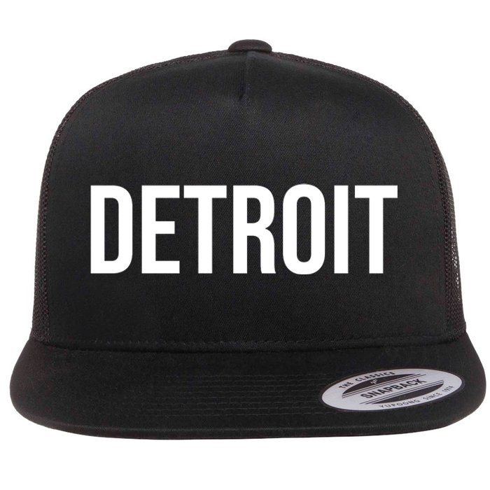 Simple Detroit Flat Bill Trucker Hat