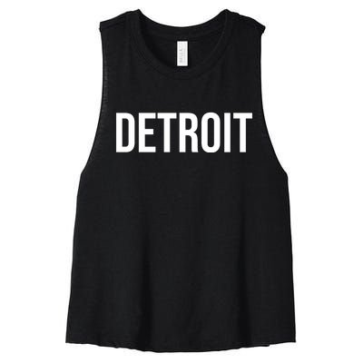 Simple Detroit Women's Racerback Cropped Tank