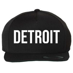 Simple Detroit Wool Snapback Cap