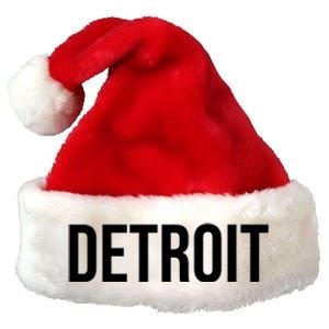 Simple Detroit Premium Christmas Santa Hat