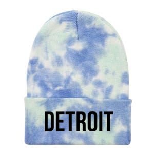 Simple Detroit Tie Dye 12in Knit Beanie