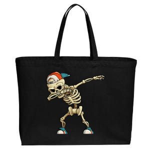 Skeleton Dabbing Cotton Canvas Jumbo Tote