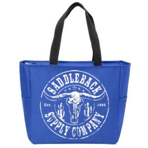 Saddleback Desert Skull White Lightweight Zip Tote Bag