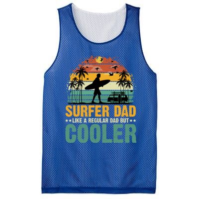 Surfer Dad Surfing Father Surf Cooler Dad Surfer Funny Gift Mesh Reversible Basketball Jersey Tank