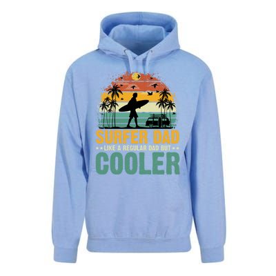 Surfer Dad Surfing Father Surf Cooler Dad Surfer Funny Gift Unisex Surf Hoodie