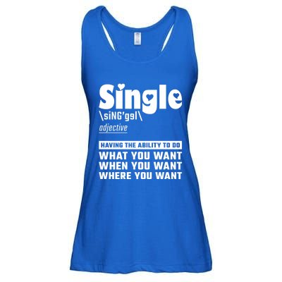 Single Definition Singles Awareness Day Gift Ladies Essential Flowy Tank