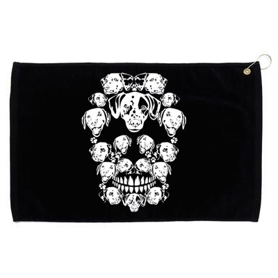 Skull Dalmatian Skeleton Halloween Costume Scary Gift Grommeted Golf Towel