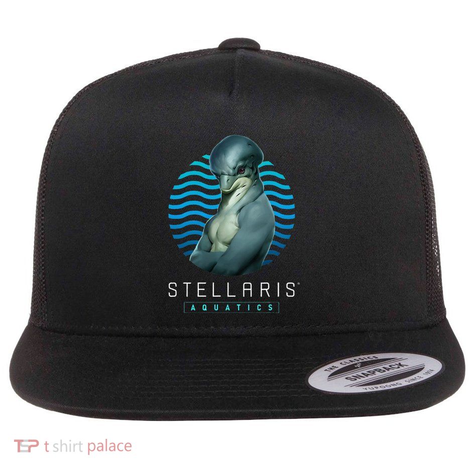 Stellaris Dolph Scifi Strategy Game Dolphin Flat Bill Trucker Hat