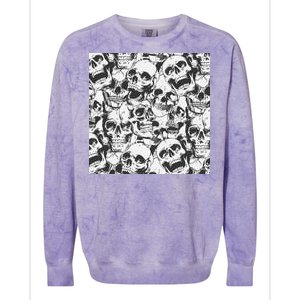 Spooky Deadly Skulls Colorblast Crewneck Sweatshirt