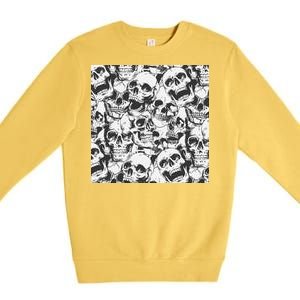 Spooky Deadly Skulls Premium Crewneck Sweatshirt