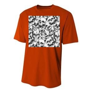 Spooky Deadly Skulls Performance Sprint T-Shirt