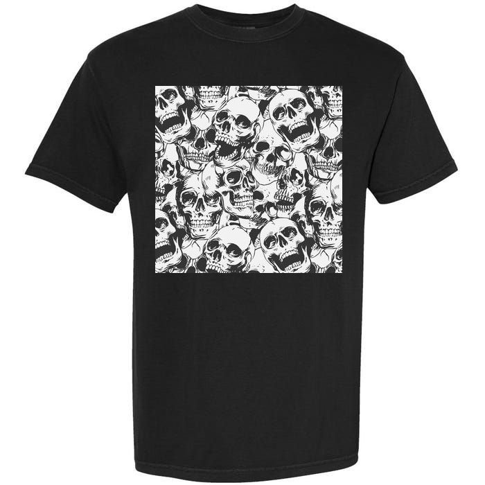 Spooky Deadly Skulls Garment-Dyed Heavyweight T-Shirt