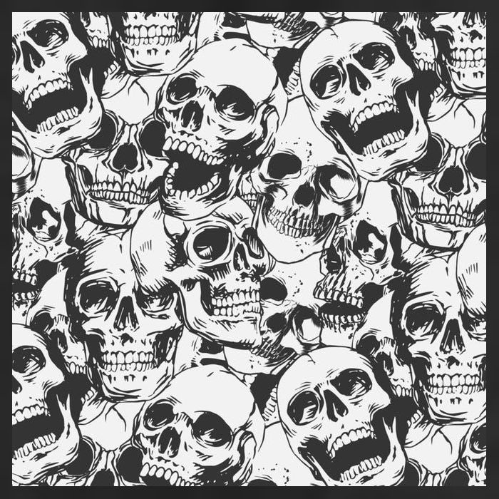 Spooky Deadly Skulls Garment-Dyed Heavyweight T-Shirt