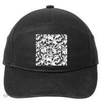 Spooky Deadly Skulls 7-Panel Snapback Hat