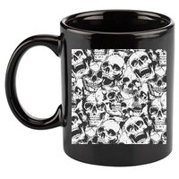Spooky Deadly Skulls 11oz C Handle Ceramic Mug