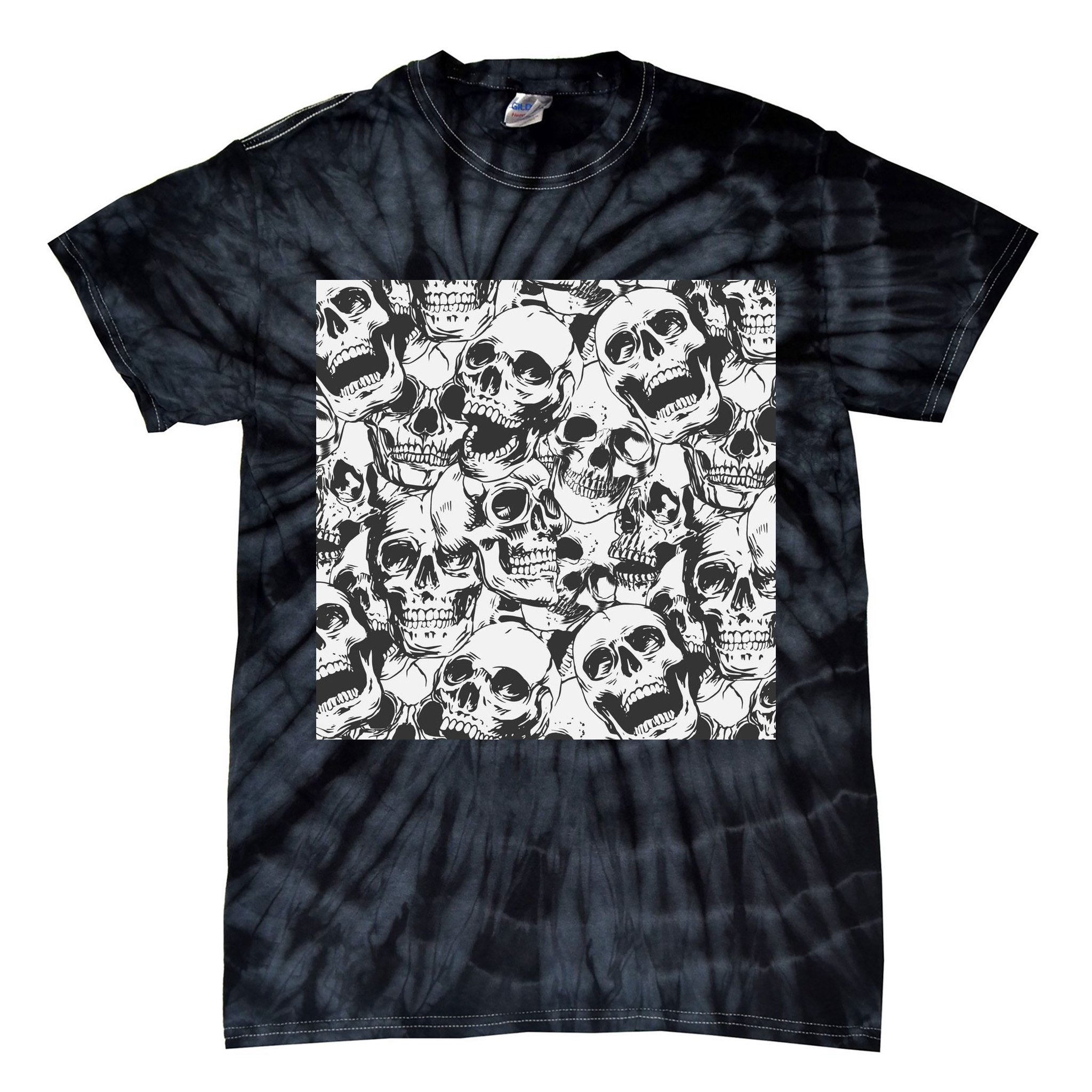 Spooky Deadly Skulls Tie-Dye T-Shirt
