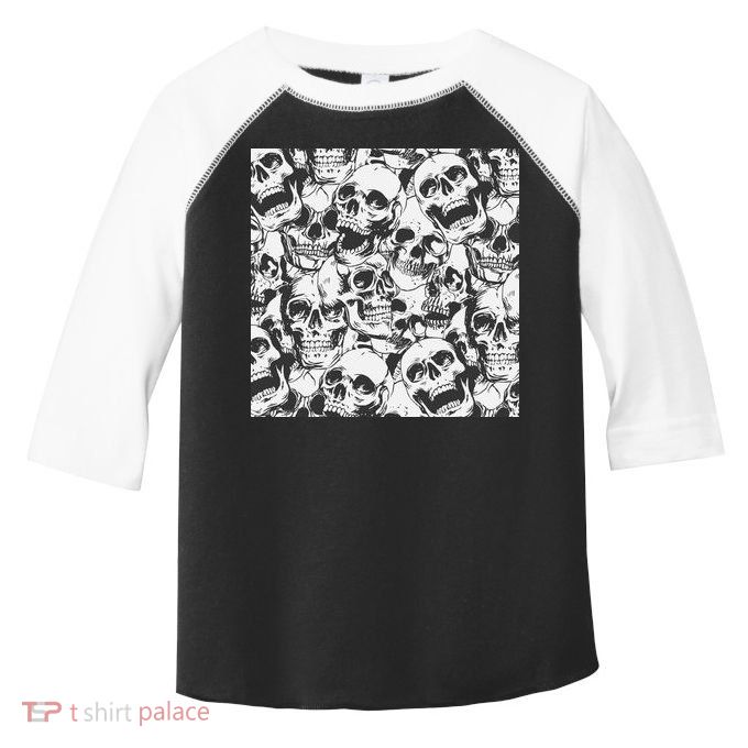 Spooky Deadly Skulls Toddler Fine Jersey T-Shirt