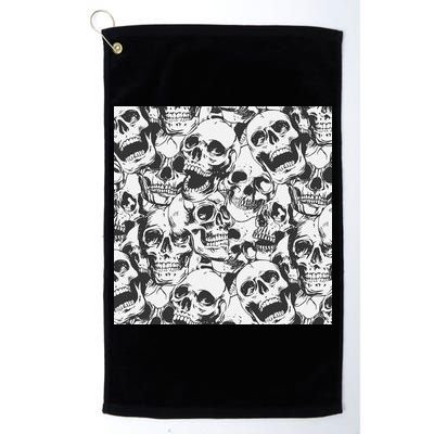 Spooky Deadly Skulls Golf Towel