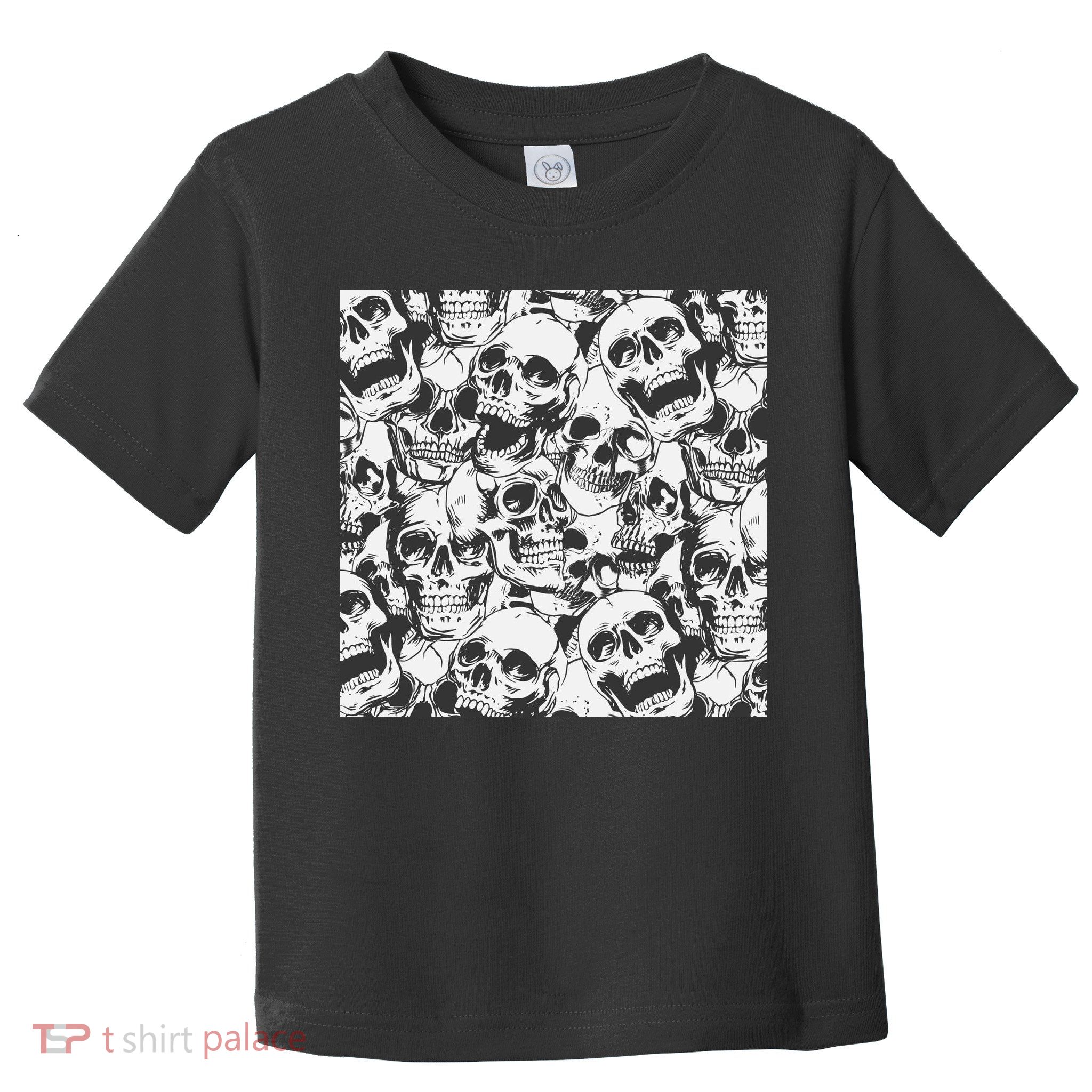 Spooky Deadly Skulls Toddler T-Shirt