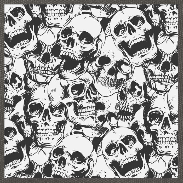 Spooky Deadly Skulls Cotton Canvas Backpack