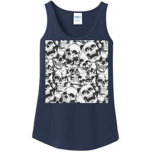 Spooky Deadly Skulls Ladies Essential Tank