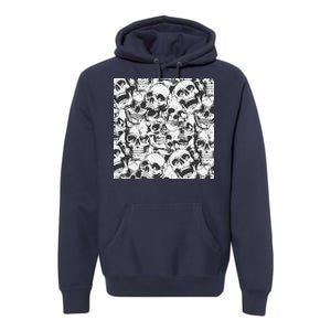 Spooky Deadly Skulls Premium Hoodie