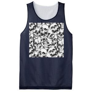 Spooky Deadly Skulls Mesh Reversible Basketball Jersey Tank