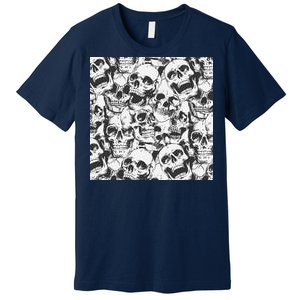 Spooky Deadly Skulls Premium T-Shirt