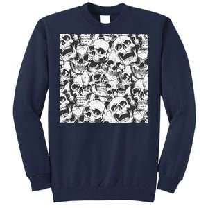 Spooky Deadly Skulls Tall Sweatshirt