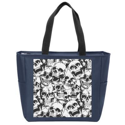 Spooky Deadly Skulls Zip Tote Bag