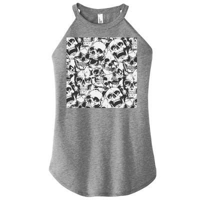 Spooky Deadly Skulls Women’s Perfect Tri Rocker Tank